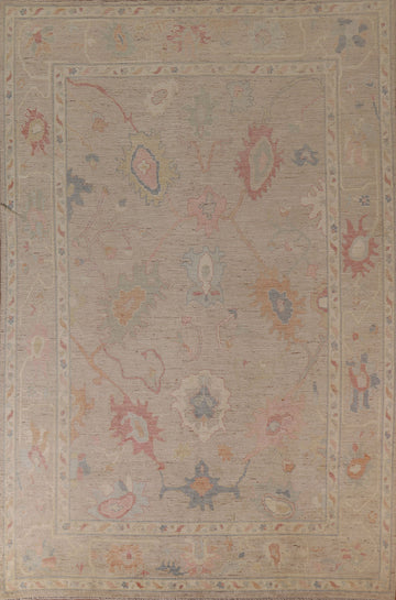 Vegetable Dye Oushak Turkish Area Rug 9x12