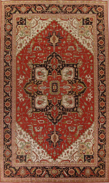 Vegetable Dye Heriz Serapi Oriental Large Rug 12x17