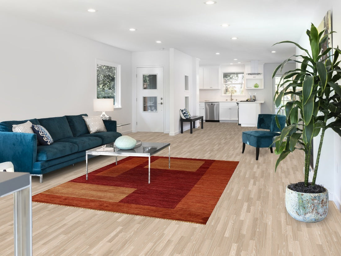 Modern Gabbeh Vegetable Dye Area Rug 6x8