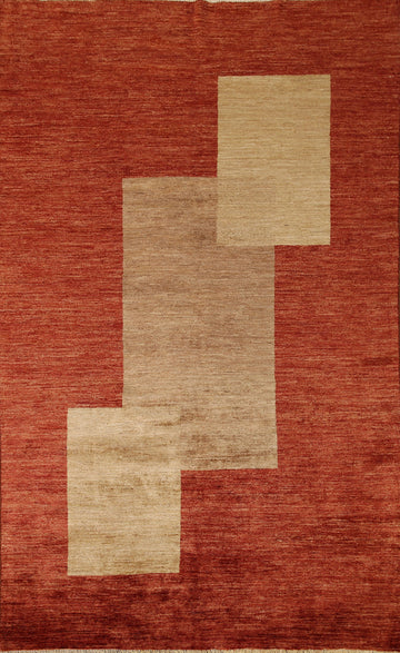 Modern Gabbeh Vegetable Dye Area Rug 6x8