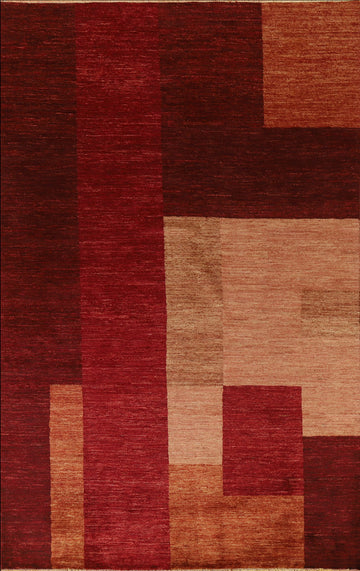 Vegetable Dye Modern Gabbeh Oriental Area Rug 6x8
