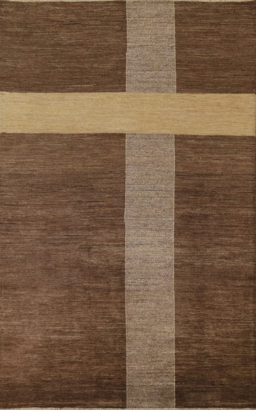 Vegetable Dye Gabbeh Modern Area Rug 6x8