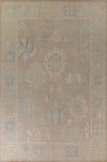 Vegetable Dye Oushak Large Area Rug 10x14