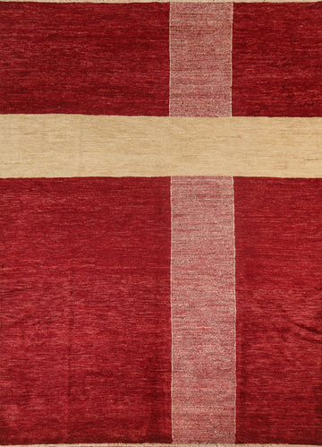 Vegetable Dye Gabbeh Modern Area Rug 7x8