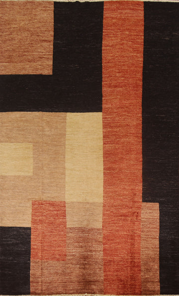 Vegetable Dye Gabbeh Modern Area Rug 7x10