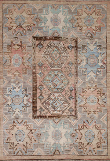 Vegetable Dye Oushak Turkish Area Rug 5x6