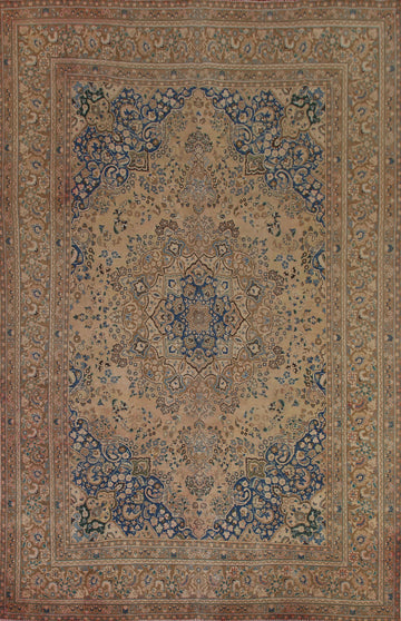 Distressed Mashad Persian Area Rug 10x13
