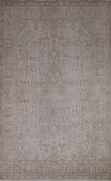 Distressed Tabriz Persian Area Rug 6x10