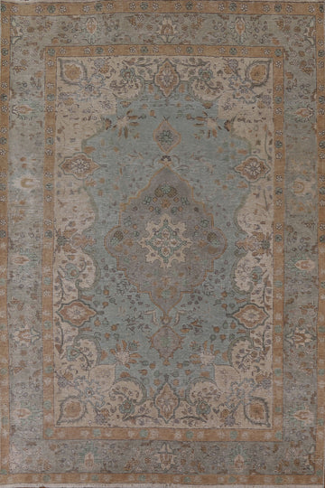 Distressed Over-Dyed Tabriz Persian Area Rug 7x10