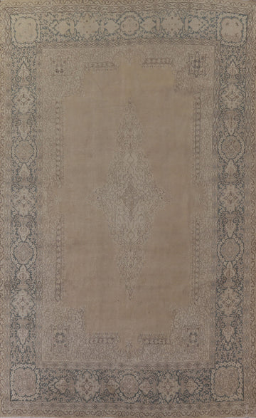 Distressed Kerman Persian Area Rug 8x13