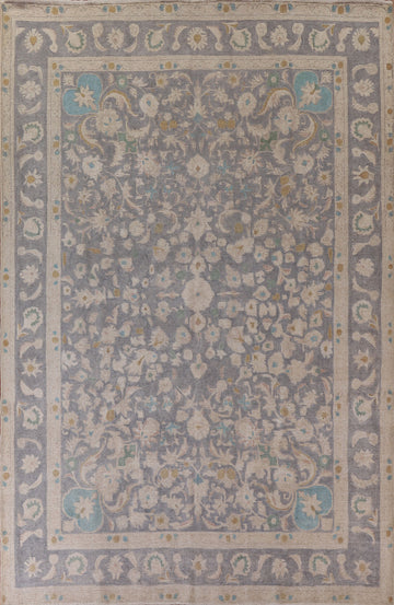 All-Over Floral Tabriz Persian Area Rug 10x13