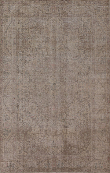 Distressed Tabriz Persian Area Rug 7x9