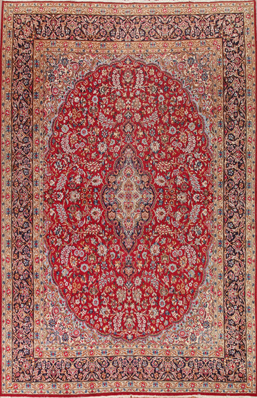 Vegetable Dye Red Kerman Persian Area Rug 10x13