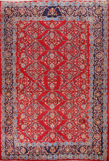 All-Over Floral Mashad Persian Area Rug 10x13