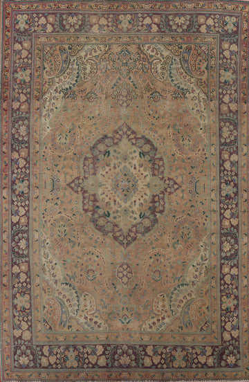 Vintage Tabriz Persian Area Rug 7x10