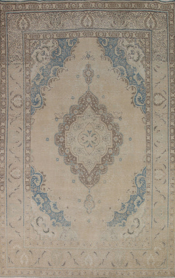 Distressed Tabriz Persian Area Rug 8x11