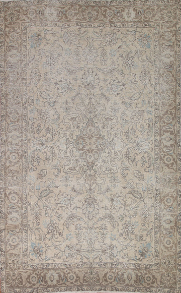 Distressed Tabriz Persian Area Rug 7x10
