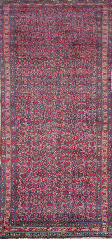 All-Over Ardebil Persian Runner Rug 4x9