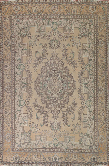 Geometric Tabriz Persian Area Rug 10x13