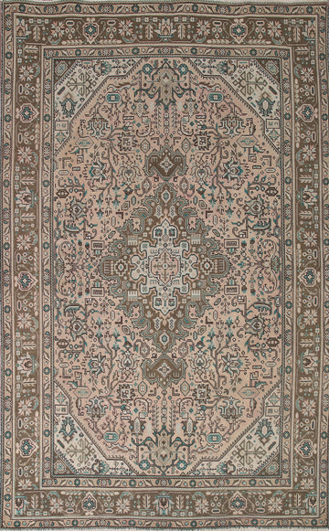 Geometric Tabriz Persian Area Rug 6x9