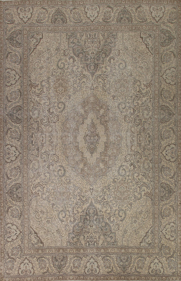 Distressed Tabriz Persian Area Rug 10x13