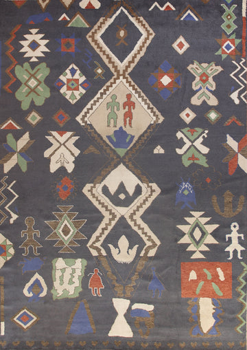 Geometric Moroccan Oriental Large Rug 12x15