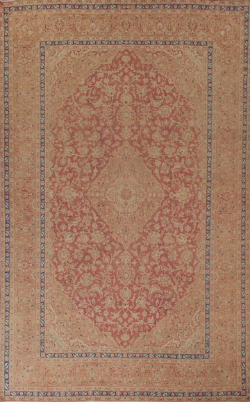 Antique Vegetable Dye Kashan Persian Area Rug 9x13