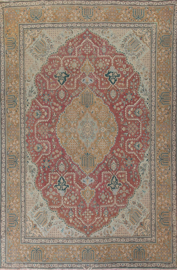 Vintage Tabriz Persian Area Rug 9x13