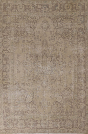 Vintage Wool Tabriz Persian Area Rug 7x9