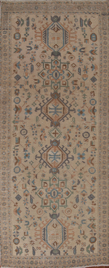 Geometric Tabriz Persian Runner Rug 3x9