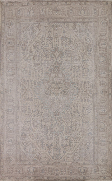 Distressed Tabriz Persian Area Rug 7x10
