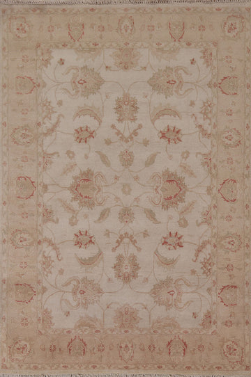 Floral Chobi Peshawar Wool Area Rug 6x8