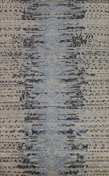 Wool Abstract Oriental Area Rug 9x13
