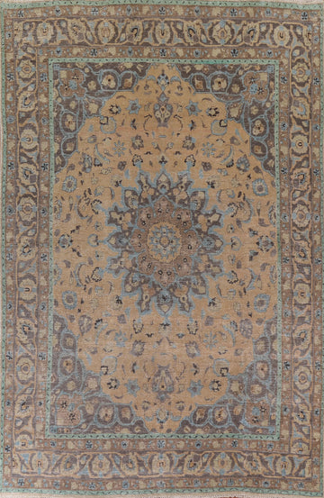 Distressed Mashad Persian Area Rug 8x11