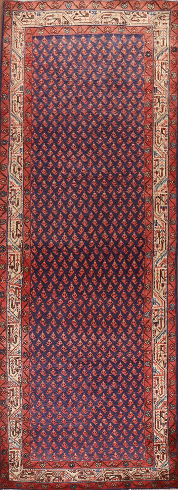 Boteh Blue Botemir Persian Runner Rug 4x11