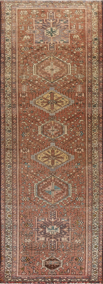 Tribal Gharajeh Persian Runner Rug 3x10