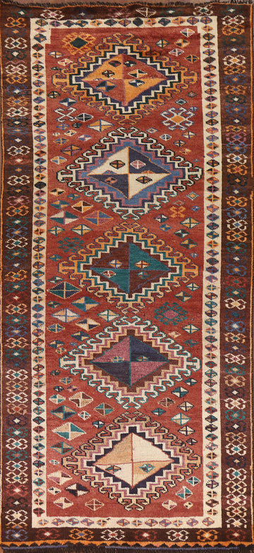Vegetable Dye Lori Persian Runner Rug 4x9