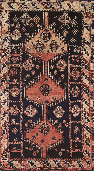 Antique Ghashghaei Persian Area Rug 4x7