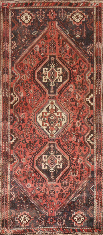 Tribal Shiraz Persian Runner Rug 4x9