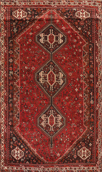 Tribal Red Shiraz Persian Area Rug 7x10