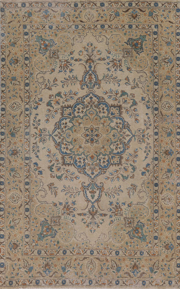 Handmade Wool Tabriz Persian Area Rug 6x10