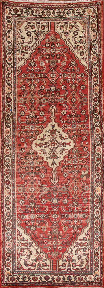 Geometric Hamedan Persian Runner Rug 3x10