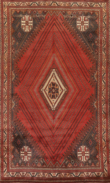 Geometric Kashkoli Persian Area Rug 7x10