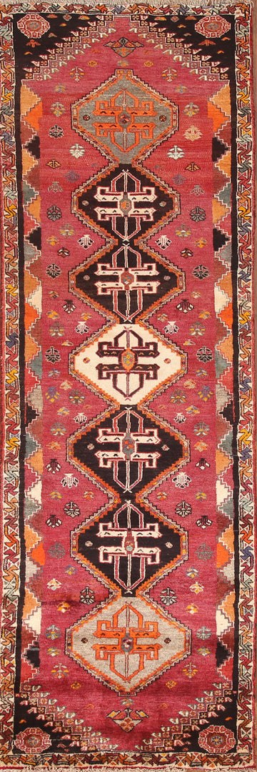 Vegetable Dye Shiraz Persian Runner Rug 3x10