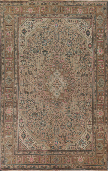 Geometric Tabriz Persian Area Rug 7x10