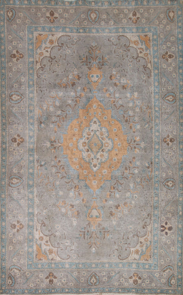 Gray Over-Dyed Tabriz Persian Area Rug 7x10