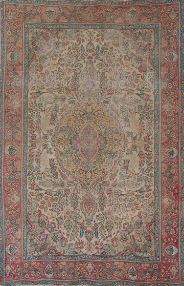 Vintage Wool Tabriz Persian Area Rug 6x9