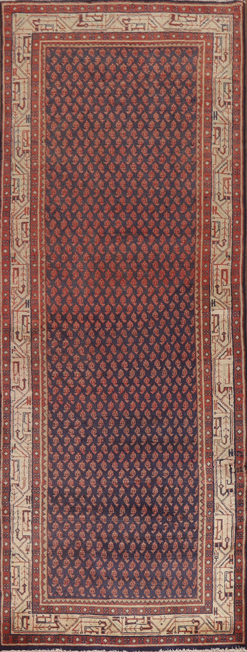 Navy Blue Botemir Persian Runner Rug 3x10