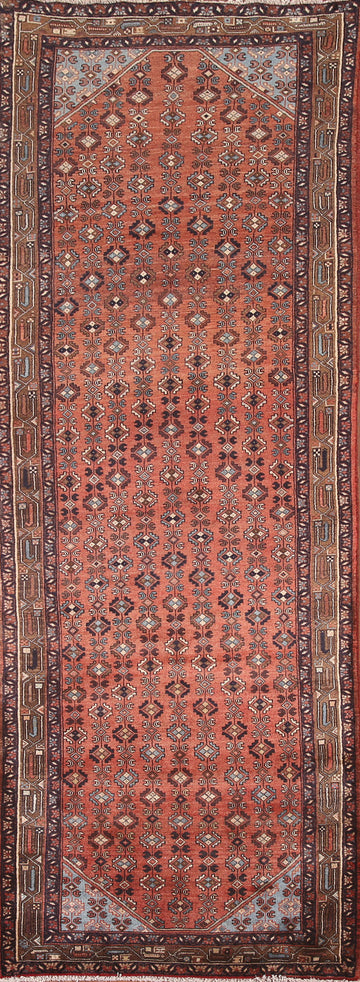 Geometric Hamedan Persian Runner Rug 3x10