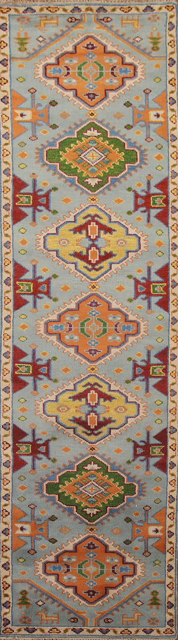 Geometric Heriz Serapi Runner Rug 3x12